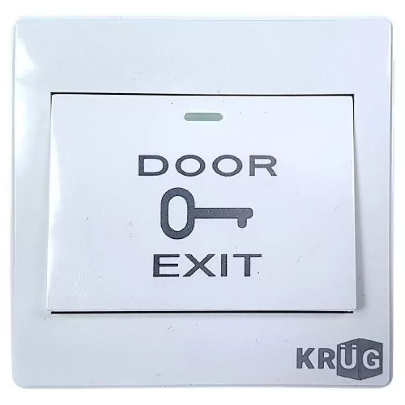 Accesoriu control acces KrugTechnik Buton iesire KPBM6, Plastic, Cutie montaj inclusa