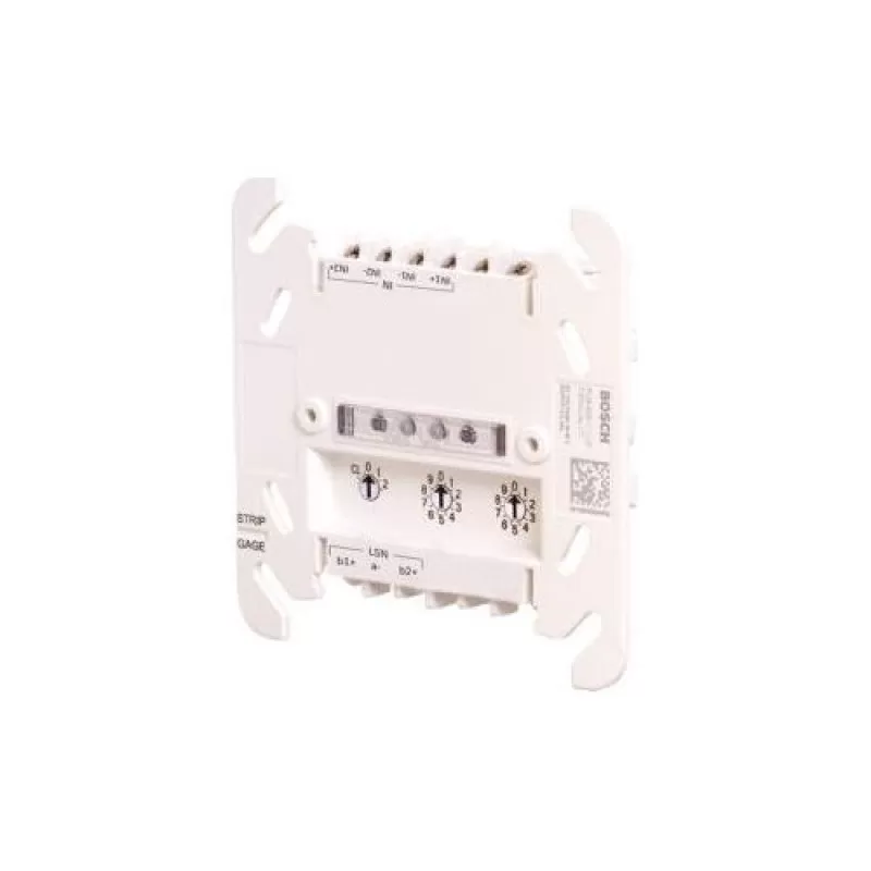 Accesoriu detectie incendiu Bosch FLM-420-I2-D Modul interfata 2 intrari monitorizate, adresabil, izolator de bucla, montaj sina DIN