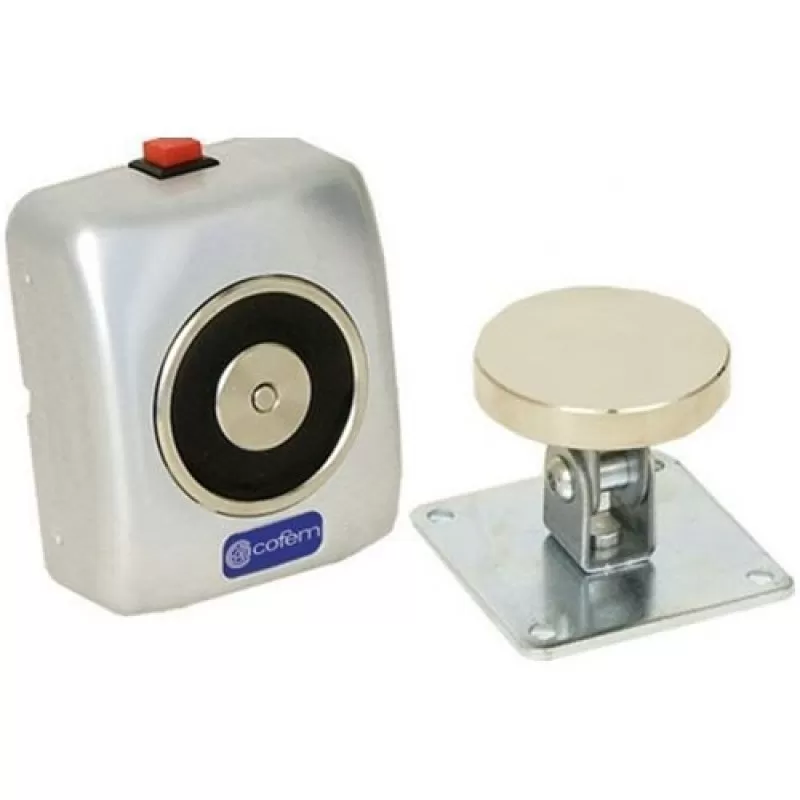 Accesoriu detectie incendiu Cofem Electromagnet cu intarziere pentru usi de incendiu 50kg, Argintiu