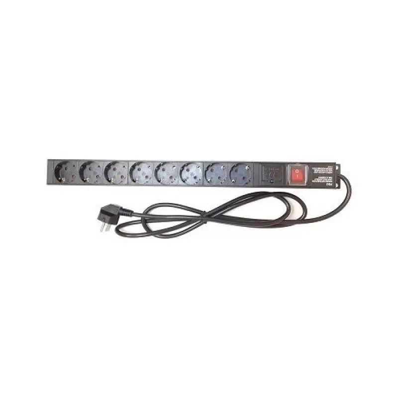 Accesoriu retelistica PXW PDU 19 1U, 8 prize Schuko, Metal, 2m