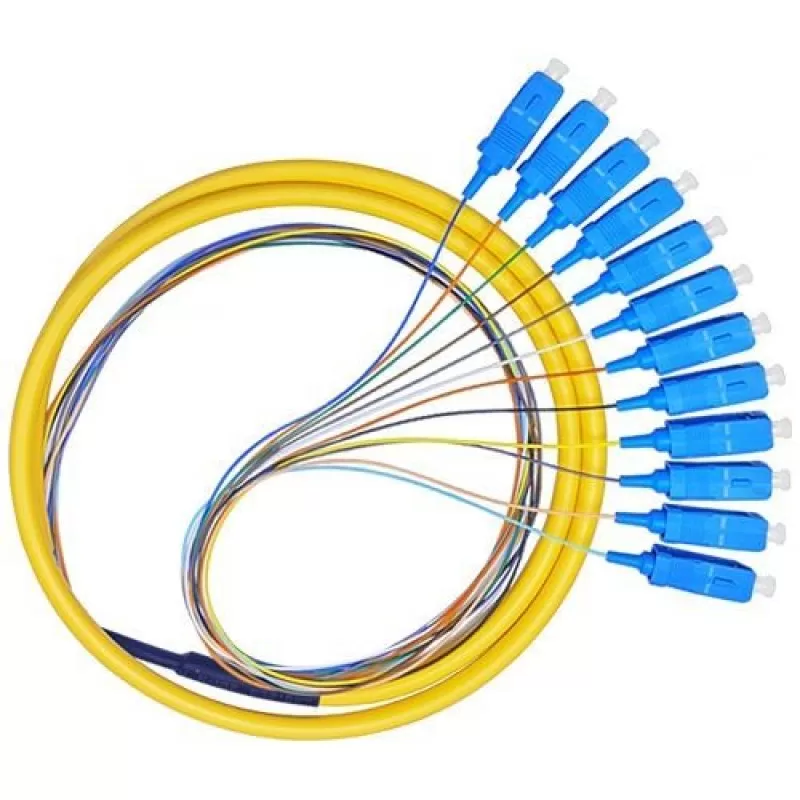 Accesoriu retelistica PXW Pigtail 12 terminatii, SC/PC, Single mode, Lungime 1m