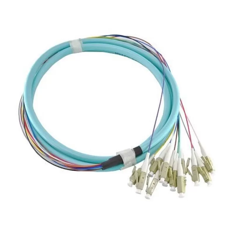 Accesoriu retelistica PXW Pigtail fibra optica 1m, 12 conectori LC, 10G, MM