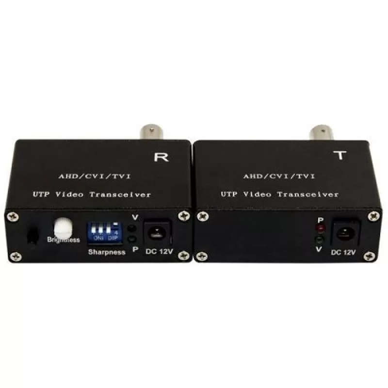 Accesoriu supraveghere PXW CM-BA1K, Set videobalun activ 4-in-1, 5MP, receptor si transmitator 1 canal video, UTP