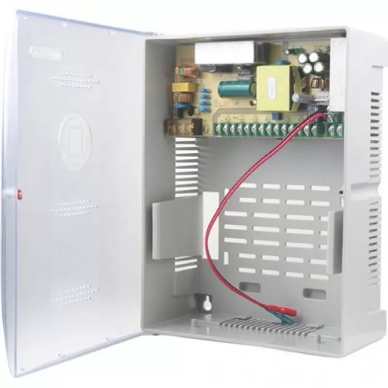 Accesoriu supraveghere PXW STD-XZS120-12-9, 12V DC 10A, iesiri 9x1.1A, cutie ABS fireproof cu Back Up (17AH BAT)