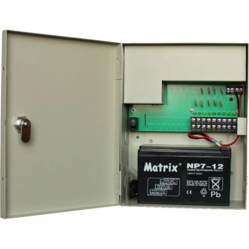 Accesoriu supraveghere PXW Sursa alimentare 10A, 9 iesiri protejate cu back-up