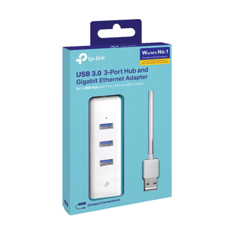 Adaptor Ethernet USB - RJ45 Gigabit, 3 x USB 3.0 - TP-Link UE330 - imagine 1