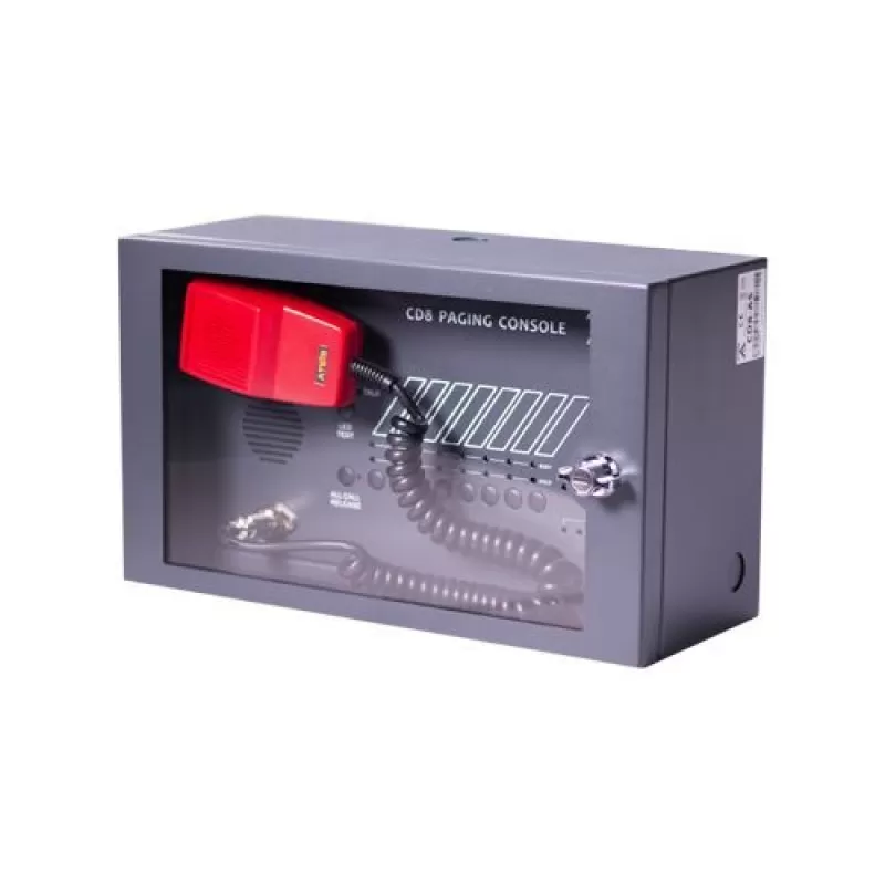 ATEIS CD8-G2 Consola Paging de perete, 8 zone, EN54-16