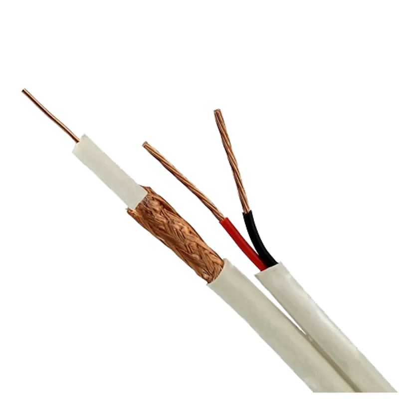Cablu coaxial RG59 + alimentare 2x0.75, 305m, alb TSY-RG59+2X0.75-W - imagine 1