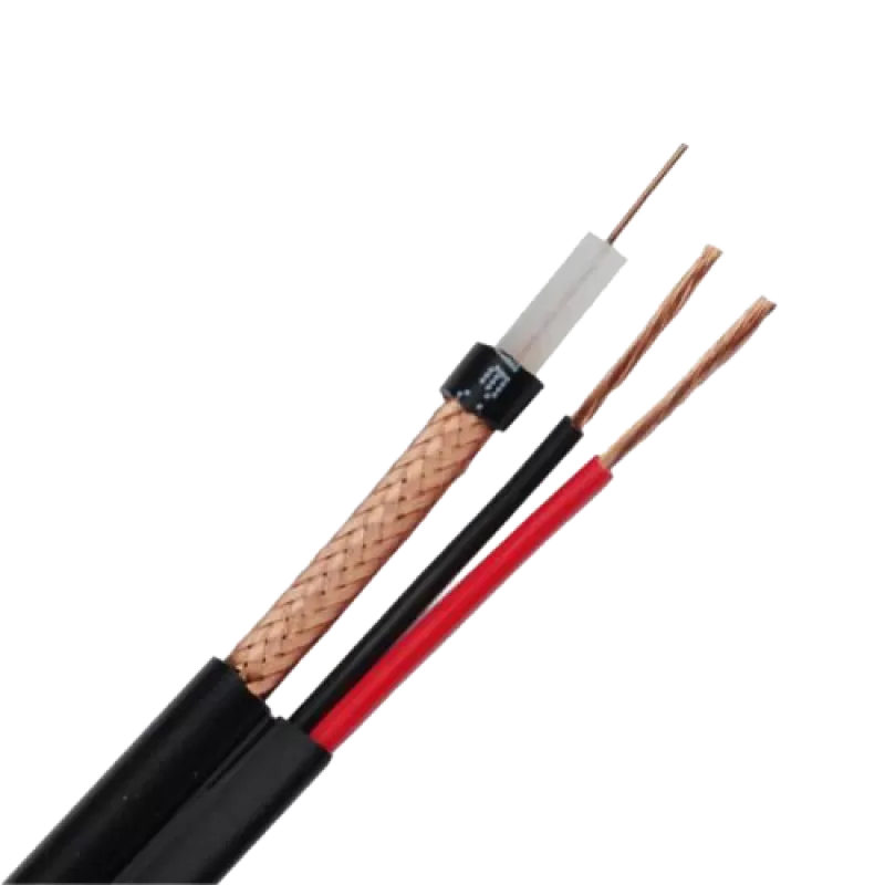 Cablu coaxial RG59 + alimentare 2x0.75, 305m, negru TSY-RG59+2X0.75-B - imagine 1