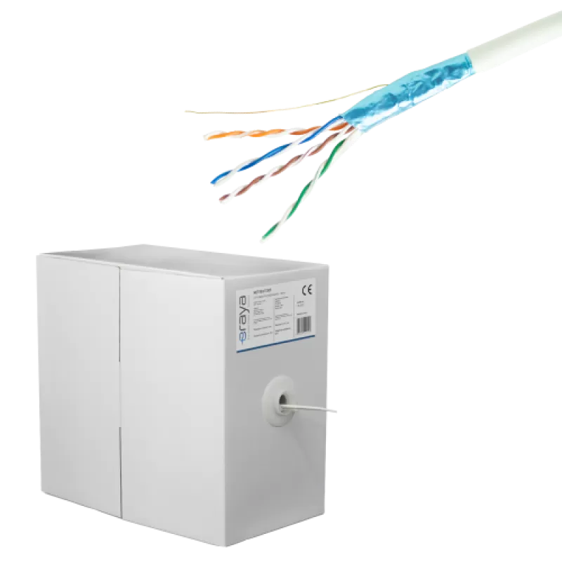 Cablu FTP, cat 5e, CUPRU 100%, 305m, 4x2x24 AWG - eRaya NET5EFT-305