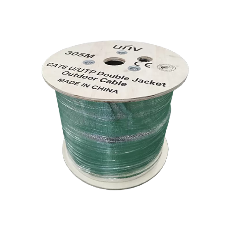 Cablu UTP DE EXTERIOR, cat 6E, CUPRU 100%, tambur 305 metri - UNV  CAB-LC3110B-E-IN - imagine 1