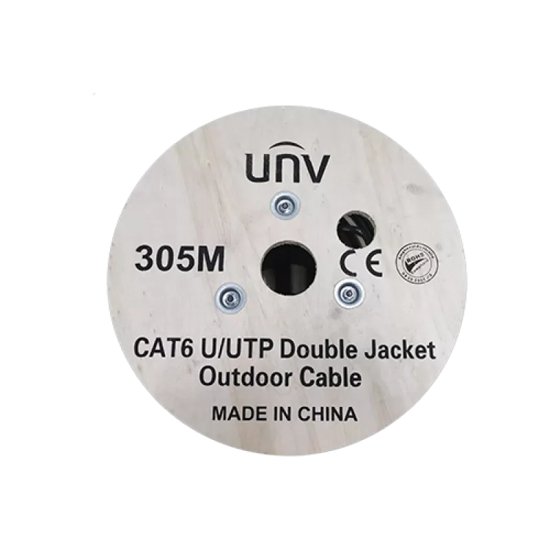 Cablu UTP DE EXTERIOR, cat 6E, CUPRU 100%, tambur 305 metri - UNV  CAB-LC3110B-E-IN - imagine 2
