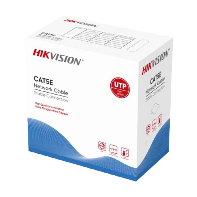 Cablu U/UTP cat5e 0.45mm, cupru integral, cutie 305 metri - HIKVISION DS-1LN5E-EU-C7