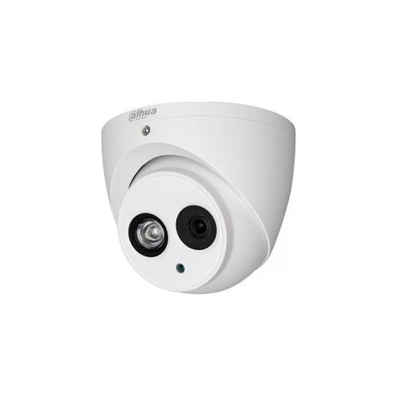 Camera de supraveghere Dahua HAC-HDW1500EM-A-0280B, HDCVI, Dome, 5MP, CMOS 1/2.7'', 2.8mm, IR 50m, Microfon, IP67, carcasa metal