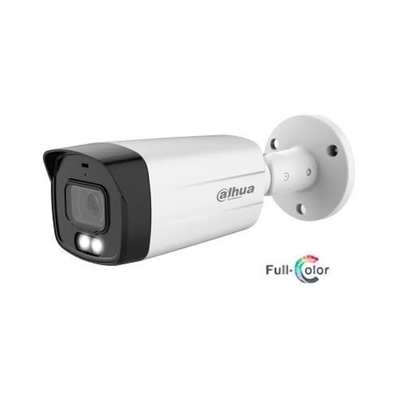Camera de supraveghere Dahua HAC-HFW1239TM-A-LED-0360B-S2, Bullet HDCVI Full-color, 2MP, CMOS 1/2.8'', 3.6mm, Iluminator 40m, WDR 130dB, Mic, IP67