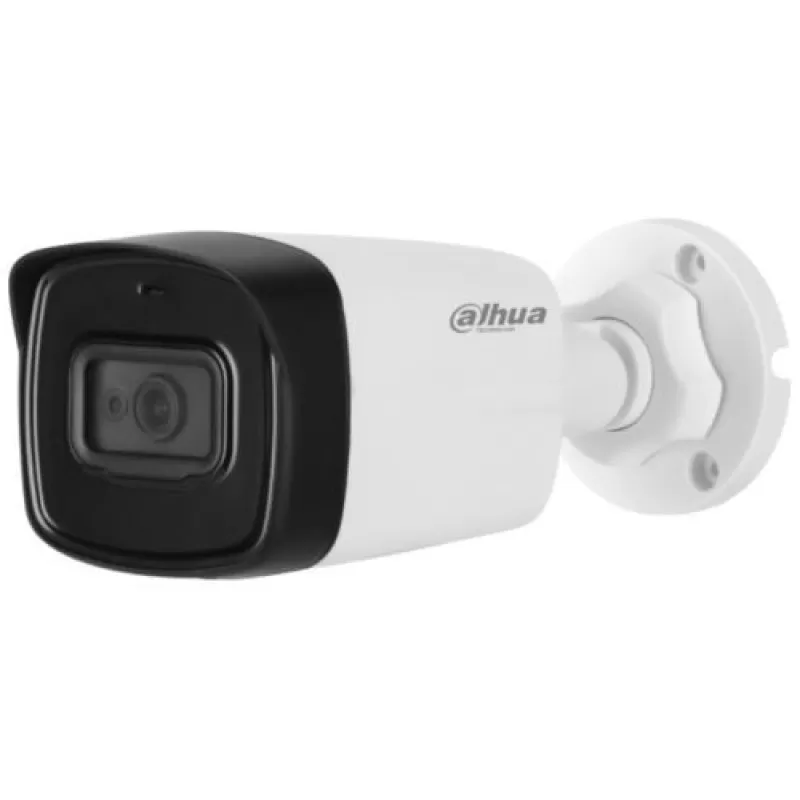 Camera de supraveghere Dahua HAC-HFW1500TL-A, HD-CVI, Bullet, 5MP, CMOS 1/2.7'', 3.6mm, 2 LED, IR 80m, IP67, Microfon, Carcasa metal+plastic