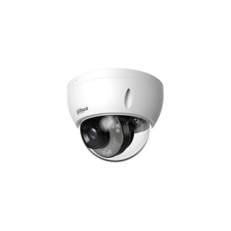 Camera de supraveghere Dahua IPC-HDBW2249E-S-IL-0280B Dome, 2MP, 2.8 mm, IR/lumina calda 30 m, microfon, PoE, protectie perimetrala