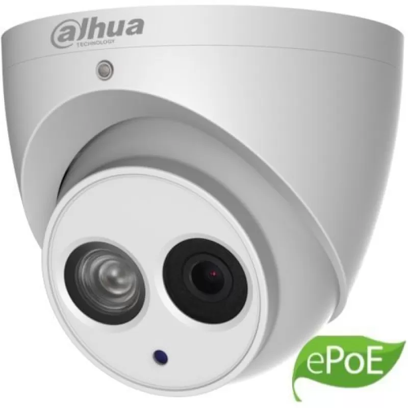 Camera de supraveghere Dahua IPC-HDW4431EM-ASE-0280B, Dome Eyeball IP 4MP, CMOS1/3, H.265+, 25/30fps@4M. 2.8mm, IR 50m, WDR 120dB, Built-in Mic, MicroSD128GB, IP67, ePoE, Carcasa metal