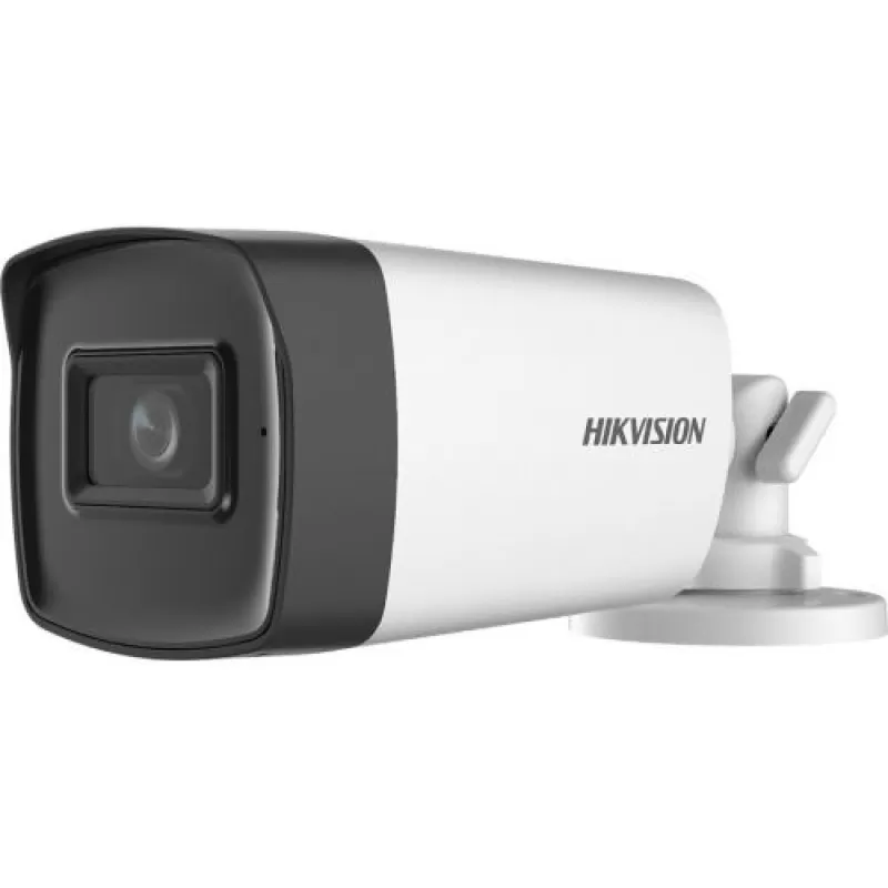 Camera de supraveghere Hikvision DS-2CE17H0T-IT3FS2 Turbo HD bullet 5MP, 2.8mm, IR 40m, IP67, microfon audio incorporat