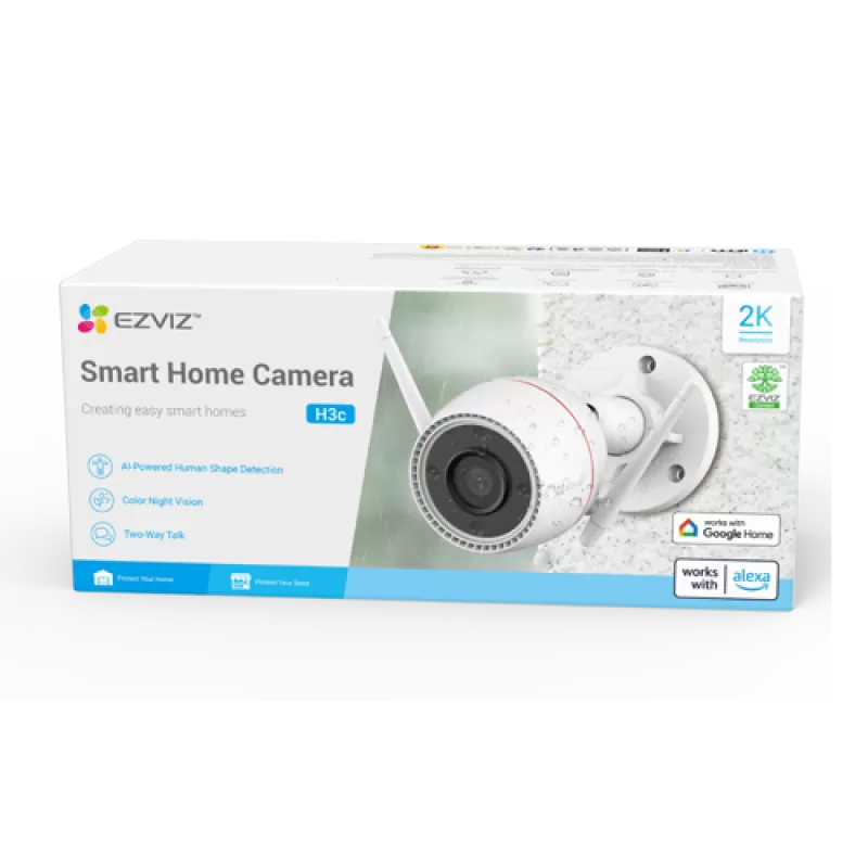 Camera IP EZVIZ de exterior, WI-Fi, rezolutie 2K+, Audio bidirectional, distanta IR 30 metri, imagini color 24/7 CS-H3c-2K+ - imagine 3