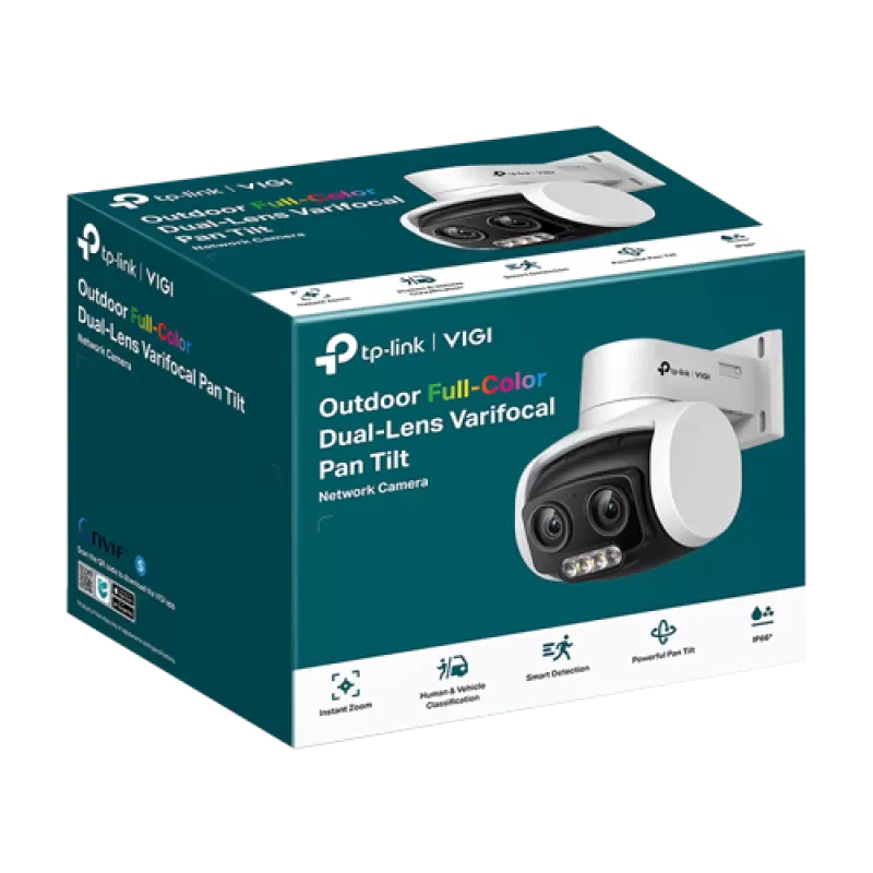 Camera IP PT, Dual-lens, 4MP, Full-Color, VF 4-12mm, IR 30m, WL 30m, Audio - TP-Link VIGI VIGIC540V - imagine 1