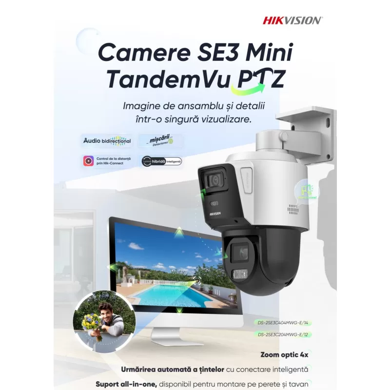 CAMERA IP TANDEMVU, 4MP, IR 40M, ZOOM 4X - imagine 1