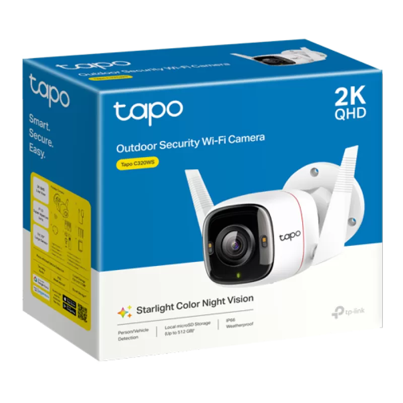 Camera IP Wi-Fi, 2K QHD, Starlight, Audio bidirectional, Alarma, IR 30M - TP-Link Tapo TapoC320WS - imagine 1