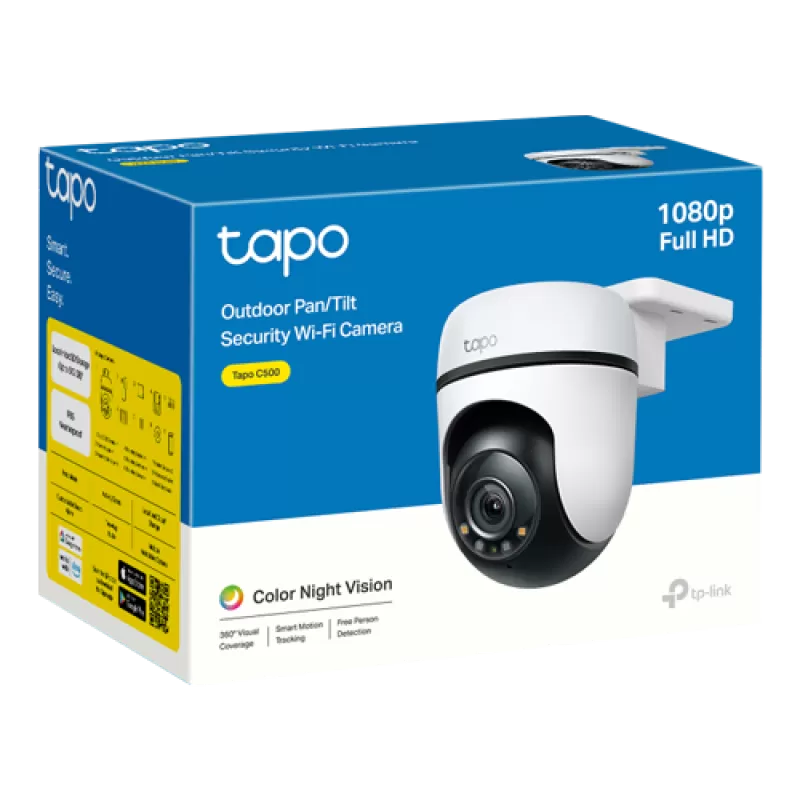 Camera IP Wi-Fi, Full HD 1080p, Pan&Tilt, Audio bidirectional, IR 30M - TP-Link Tapo TapoC500 - imagine 1