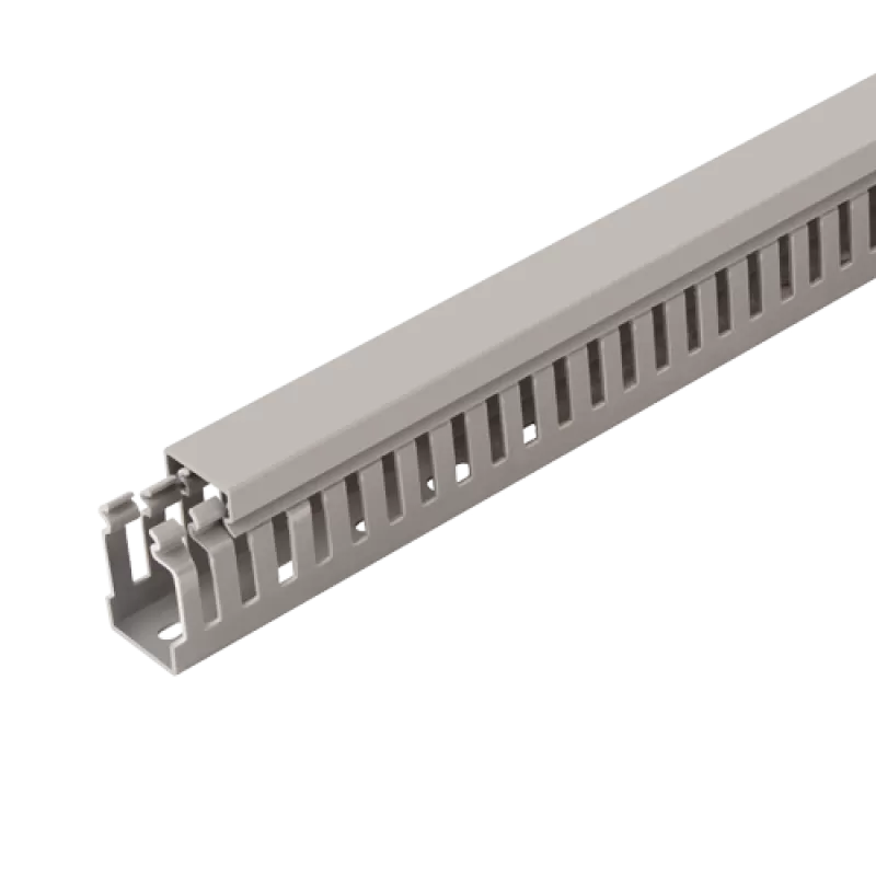 Canal cablu perforat 40x60 mm, cu capac, 2m - DLX PVCP-407-60
