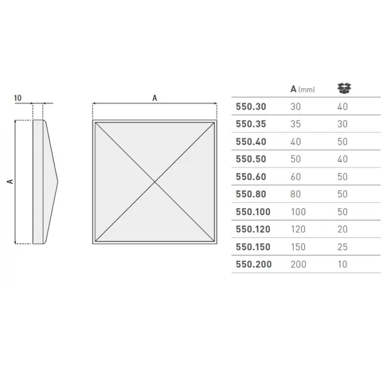 CAPAC PATRAT 100X100 GALVANIZAT - imagine 1