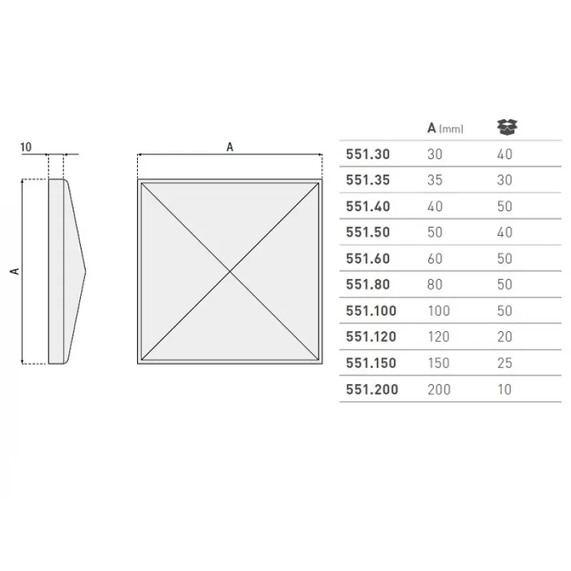 CAPAC PATRAT 100X100 NEGALVANIZAT - imagine 1