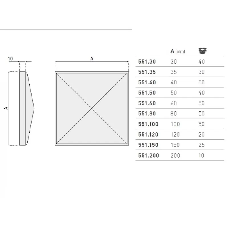 CAPAC PATRAT 60X60 NEGALVANIZAT - imagine 1