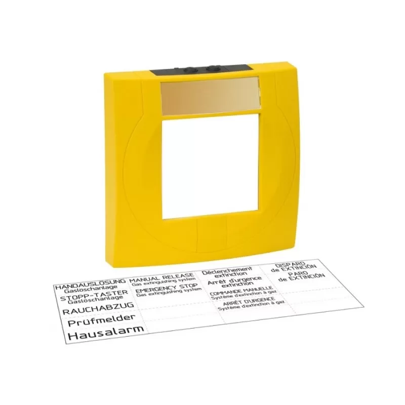 CARCASA GALBENA CU GEAM PENTRU BUTON INCENDIU