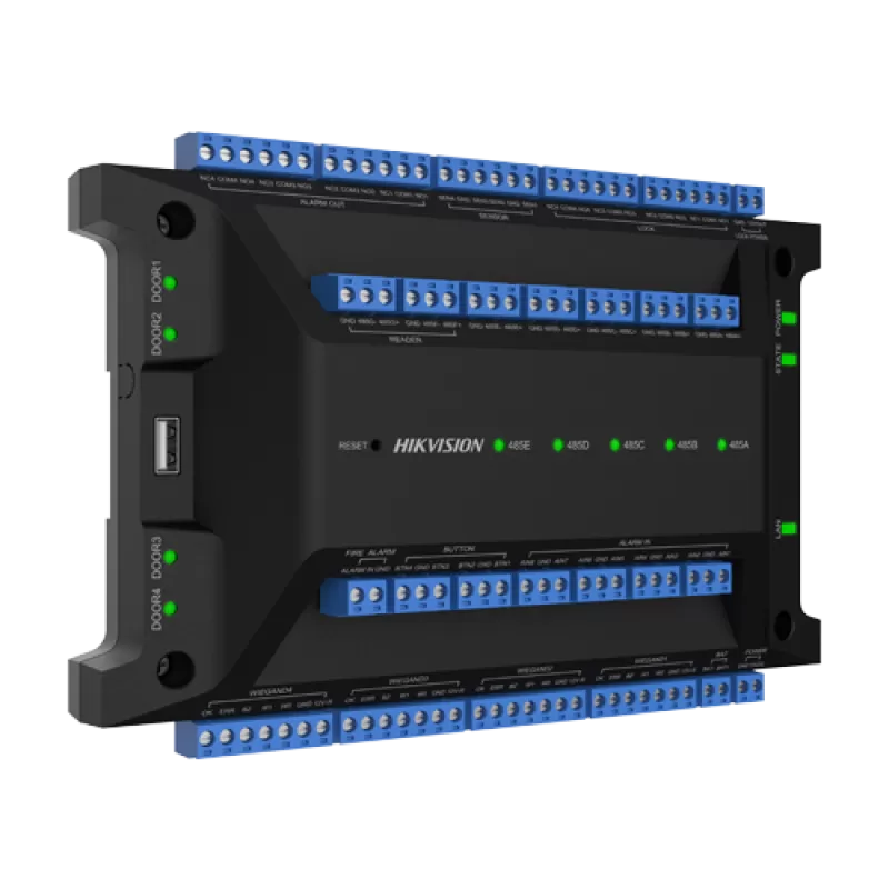 Centrala control access, 4 usi, Wiegand, RS485, Alarma - HIKVISION DS-K2704XP - imagine 1