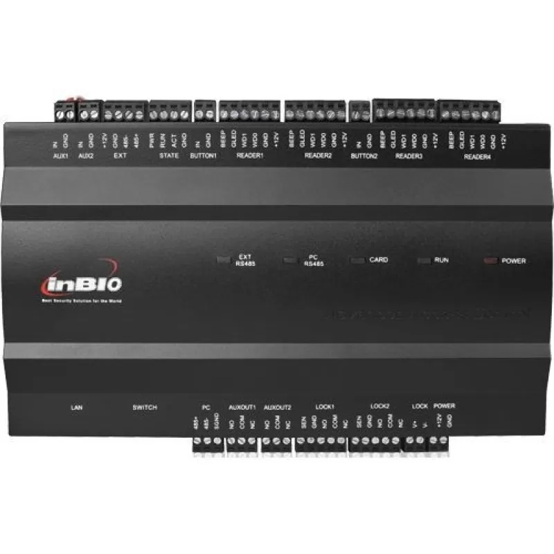 Centrala de control ZK inBio-260, Biometrica IP, 2 usi bidirectionale, suporta  max. 8 cititoare