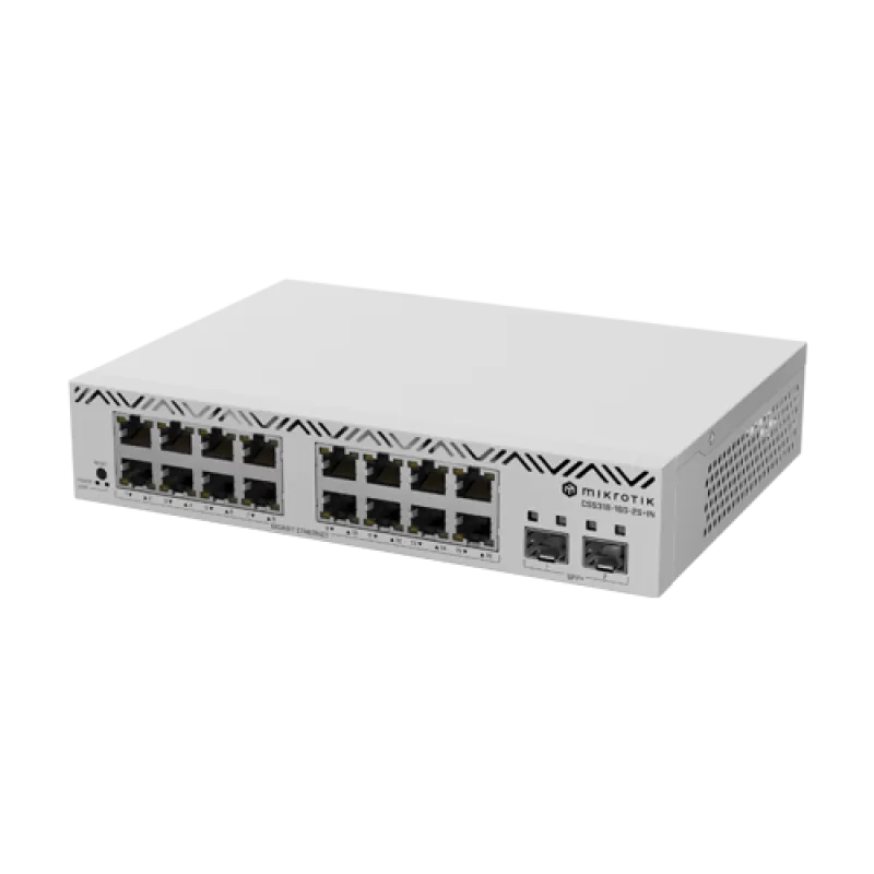 Cloud Smart Switch, 16 x Gigabit, 2 x SFP+ 10Gbps, 1U - Mikrotik CSS318-16G-2S+IN