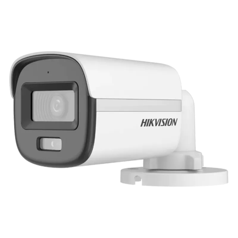 ColorVu, Dual Light - Camera analog 2MP, lentila 2.8mm, IR 20m, WL 20m, TVI/AHD/CVI/CVBS, Mic., IP67 - HIKVISION DS-2CE10DF0T-LFS-2.8mm - imagine 1