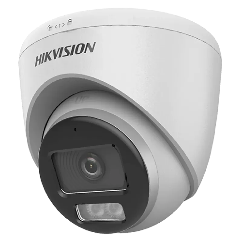 ColorVu, Dual Light - Camera analog 2MP, lentila 2.8mm, IR 40m, WL 40m, TVI/AHD/CVI/CVBS, Mic., IP67 - HIKVISION DS-2CE72DF0T-LFS-2.8mm - imagine 2
