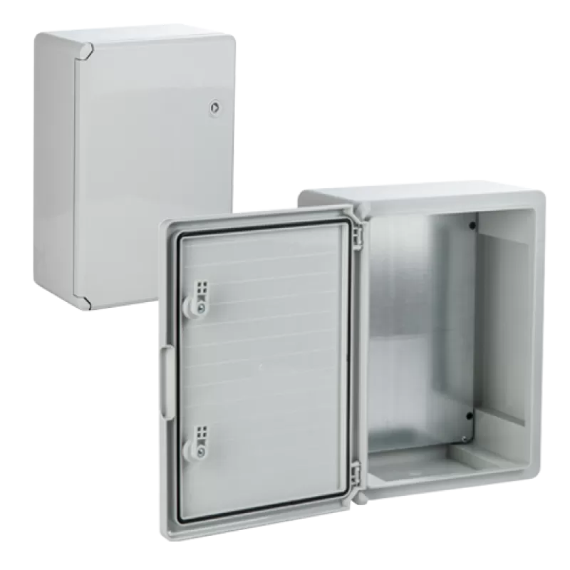 Cutie distributie IP65 din ABS gri, usa mata, placa metalica, 300x400x220 mm PP3005 - imagine 2