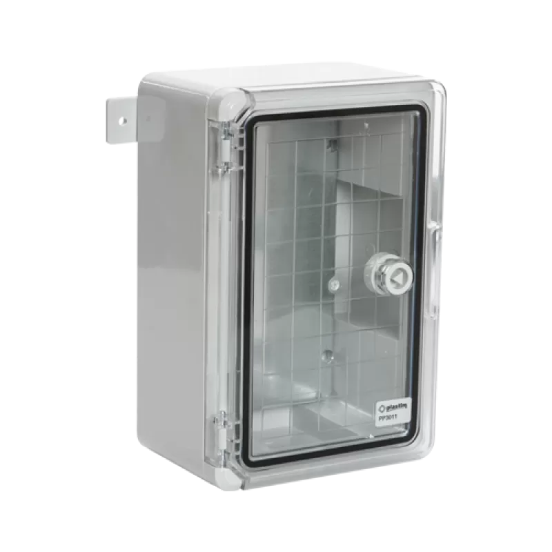 Cutie distributie IP65 din ABS gri, usa transparenta, placa metalica, 300x400x170mm PP3014 - imagine 1