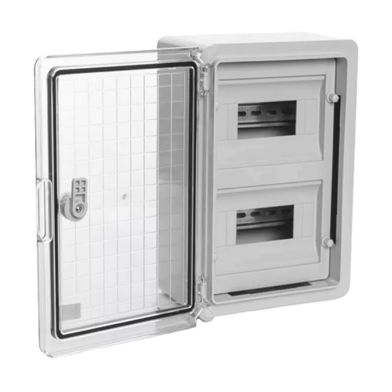Cutie modulara IP65 din ABS gri, usa transparenta, 2 x 12 module, 300x400x170 mm PP3114 - imagine 1