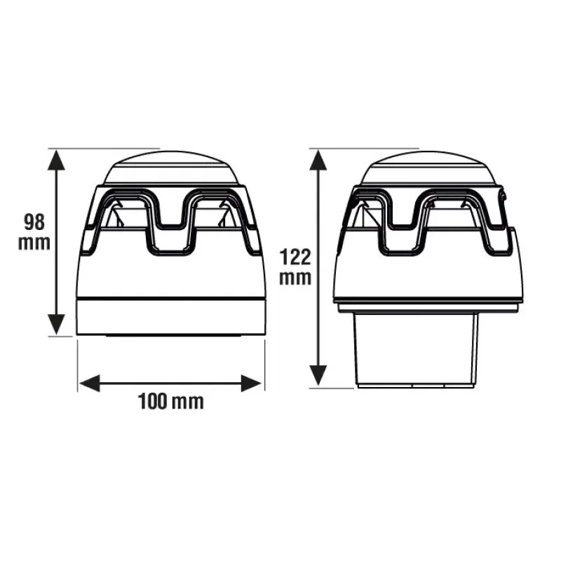 DISPOZITIV ALARMARE OPTICA SI ACUSTICA LED-ROSU - imagine 1