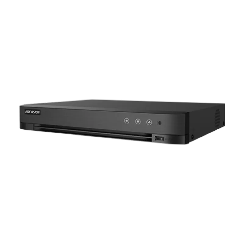DVR AcuSense, 4 ch analog max. 4K+ 4 ch IP max. 4K, Alarma I/O - HIKVISION iDS-7204HTHI-M1-S(4A+4/1ALM)