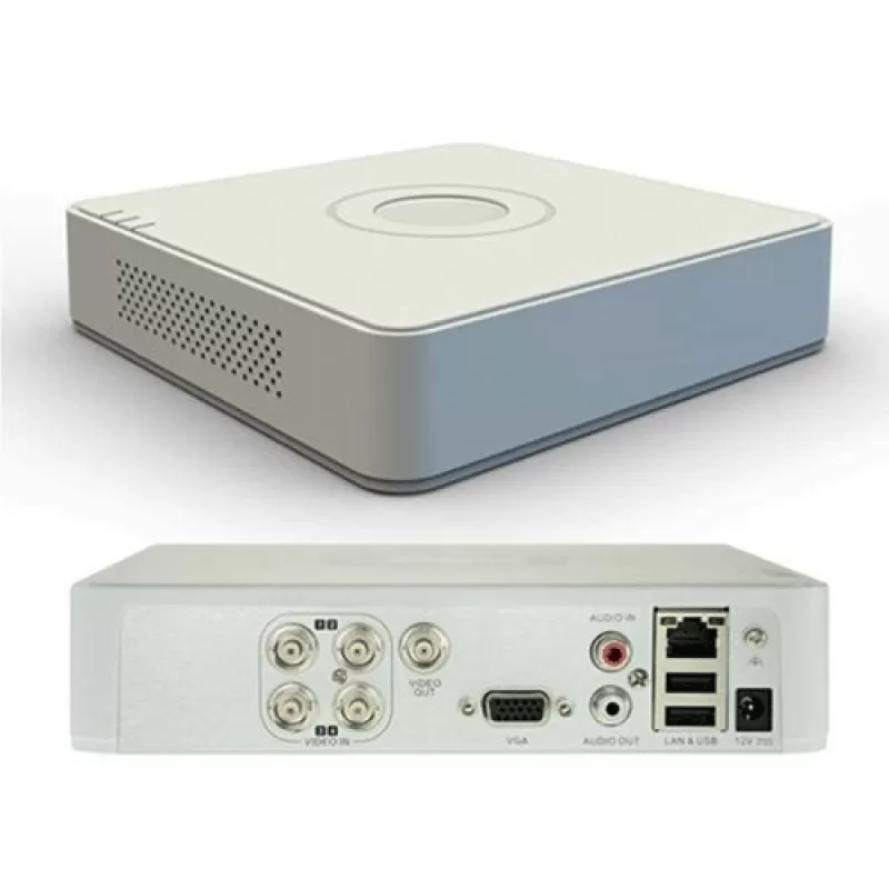 DVR 4 ch. video 1080P lite, AUDIO HDTVI 'over coaxial', H.265  - HIKVISION DS-7104HGHI-K1(S) - imagine 2