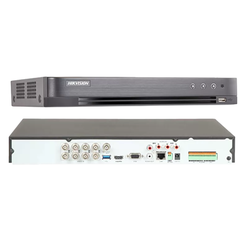 DVR AcuSense 8 ch. video 8MP, Analiza video, AUDIO 'over coaxial', Alarma 8/4 - HIKVISION iDS-7208HUHI-M2-SA - imagine 2
