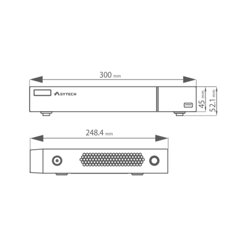 DVR Pentabrid 16 canale 1080P - ASYTECH seria VT VT-1316HP - imagine 3