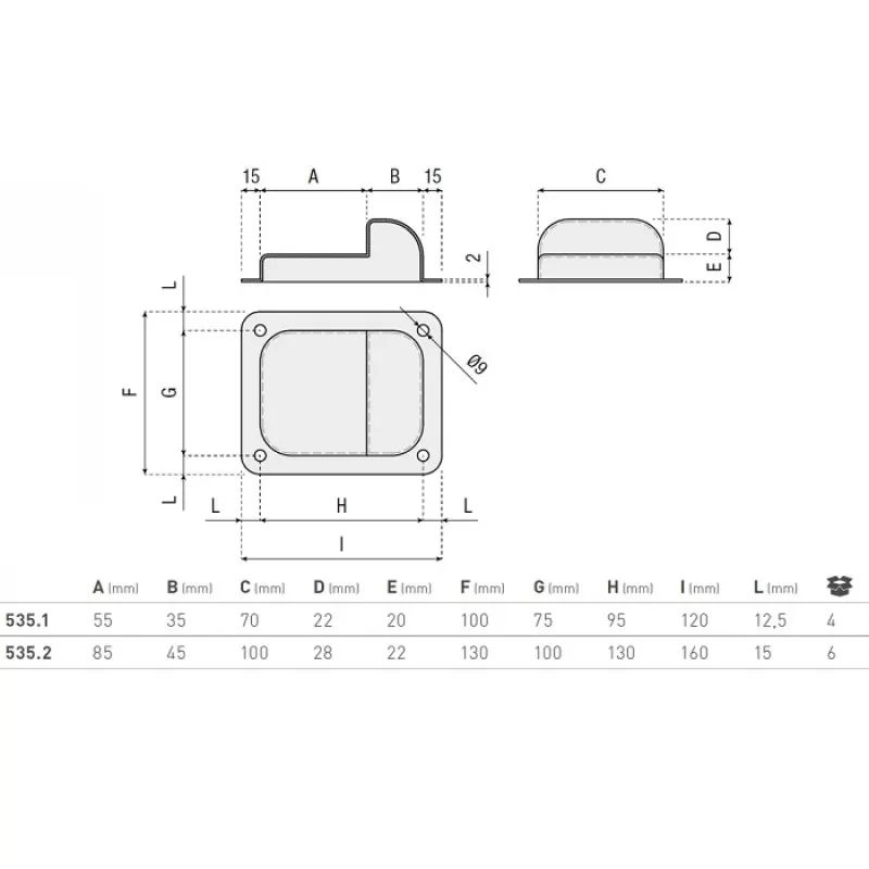FIXARE USA BATANTA 130X160X50 ZNB - imagine 1