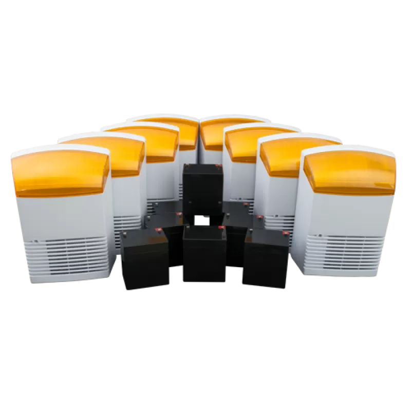 KIT 8 sirene de exterior + 8 acumulatori 12V, 4.5Ah BS1X8+8AC