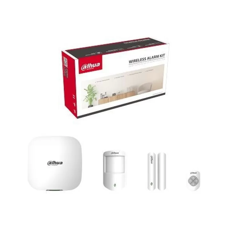 Kit antiefractie Dahua ART-ARC3000H-03-W2(868) Kit efractie Wireless Dahua 868 MHz ,RJ-45 ,Hub, PIR, CM, telecomanda