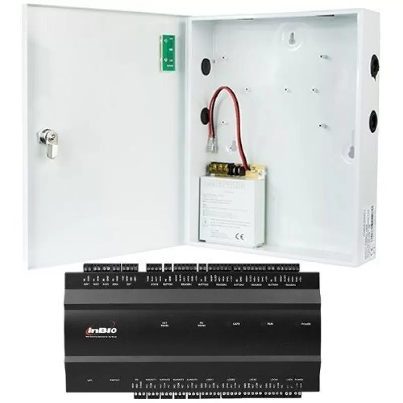 Centrala de control ZK inBio-460, Centrala Biometrica IP, 4 usi bidirectionale,  suporta 4 cititoare + Cutie cu sursa de alimentare